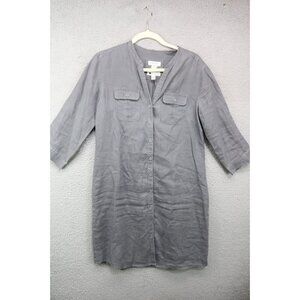Malvin I Love Linen Button Up Shirt Dress-Size Small (6)-100% Linen-Lagenlook